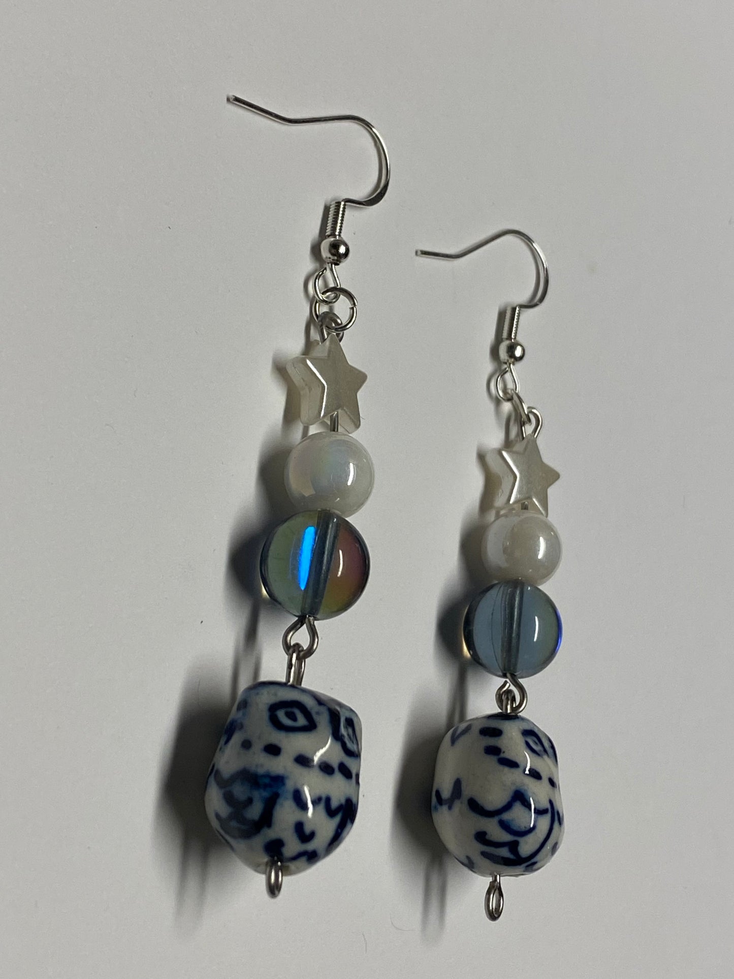 ‘Owl Blue Star’ Earrings