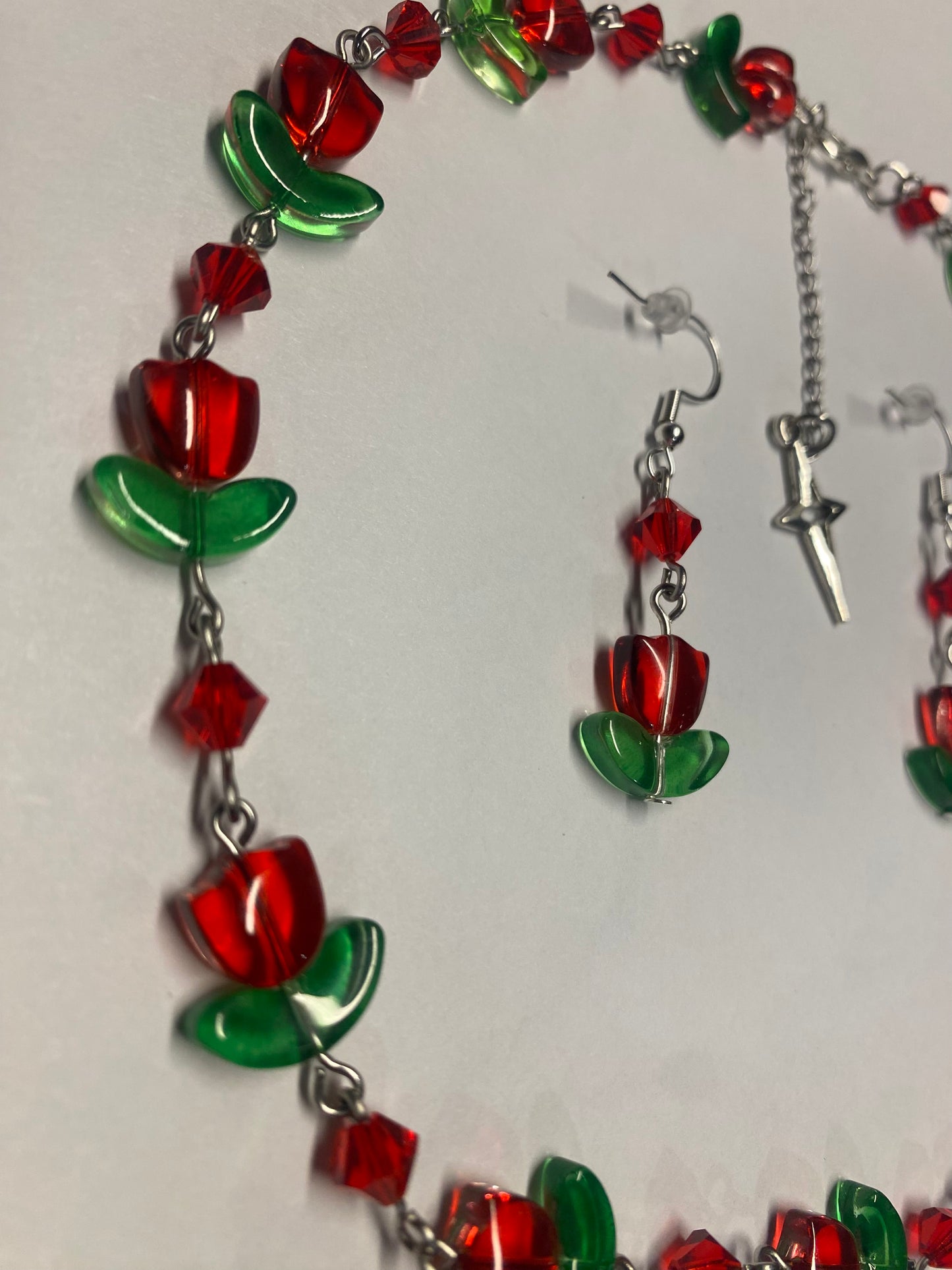 Blooming Passion - Necklace + Earrings