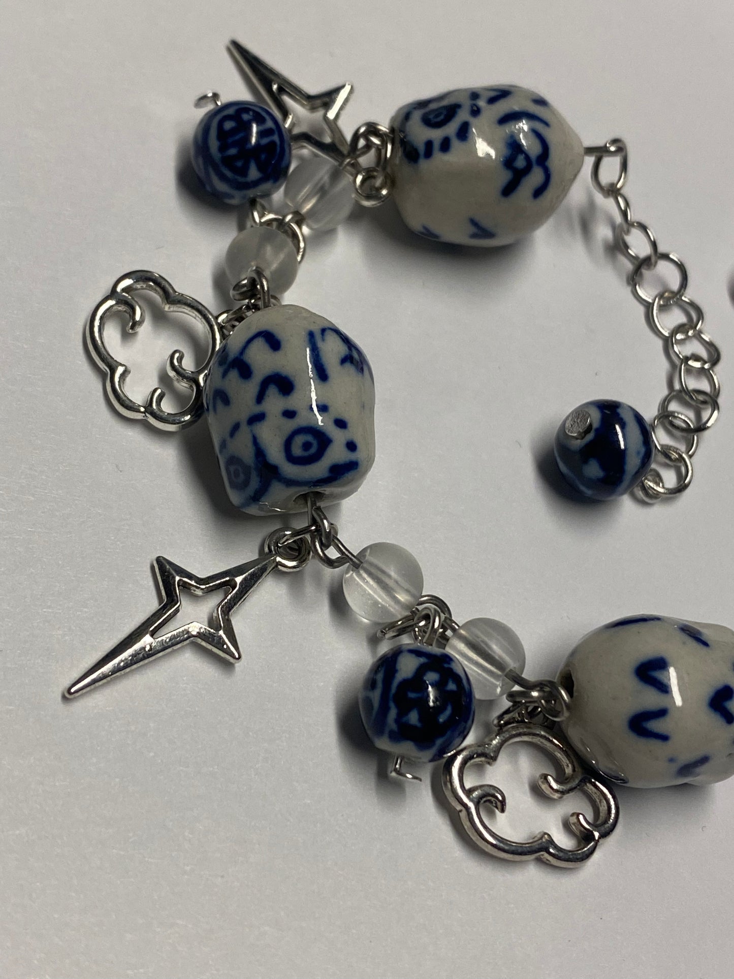 Owls in stars and clouds - bracelet