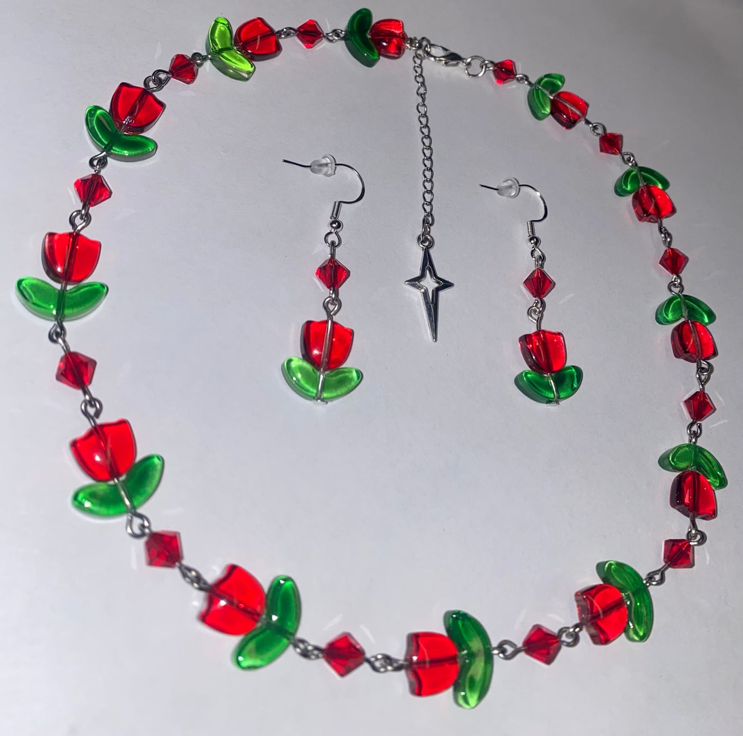 Blooming Passion - Necklace + Earrings