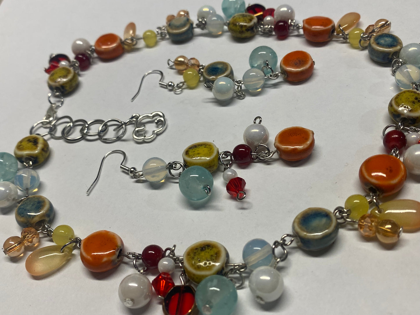 Colourful wonder - Earrings and Necklace