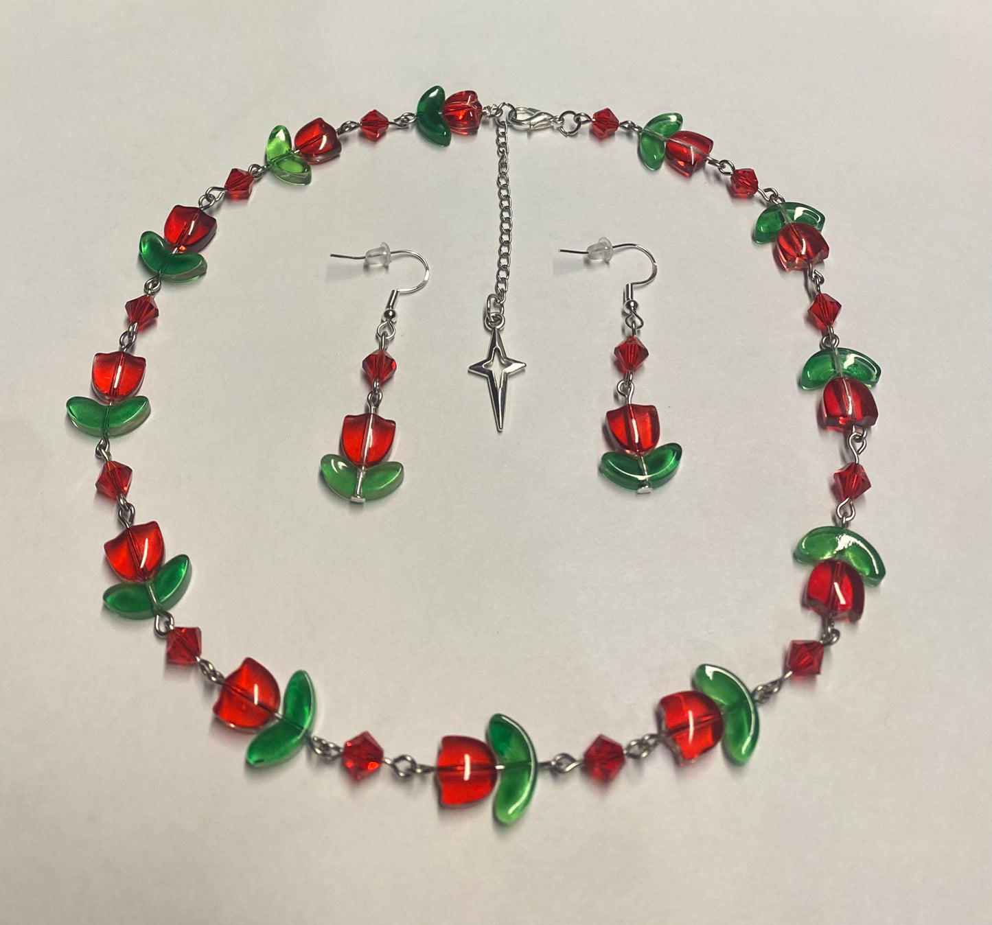 Blooming Passion - Necklace + Earrings