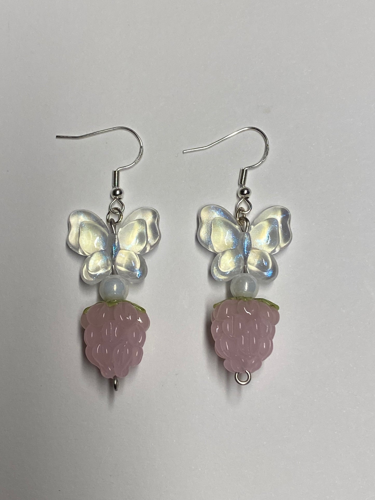 ‘Berry butterfly’ Earrings [pink]