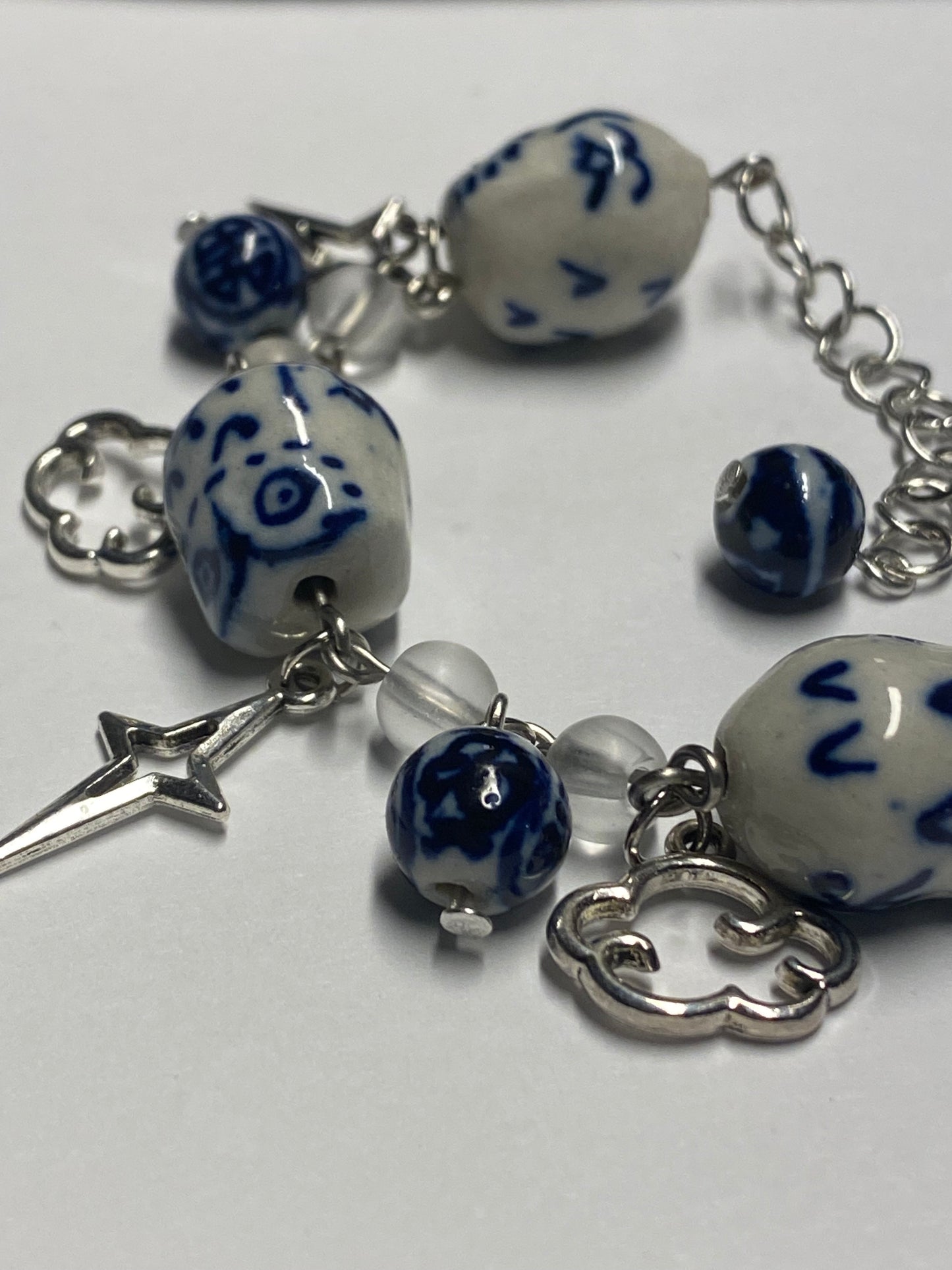 Owls in stars and clouds - bracelet
